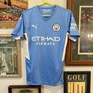 NWOT Puma Manchester‎ City Etihad Airways Soccer Sports Jersey Size Mens Small
